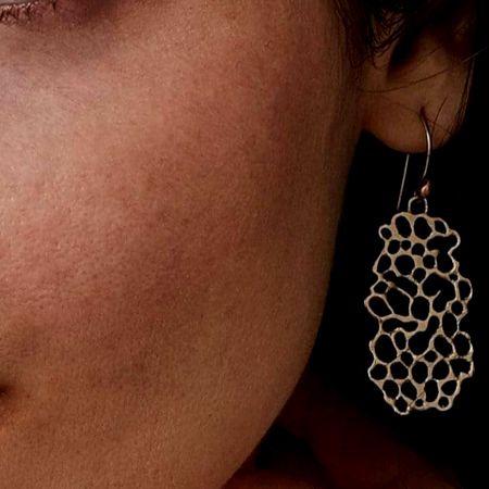 Brass Gold plated dangle earring, Brass wholesale earring for women